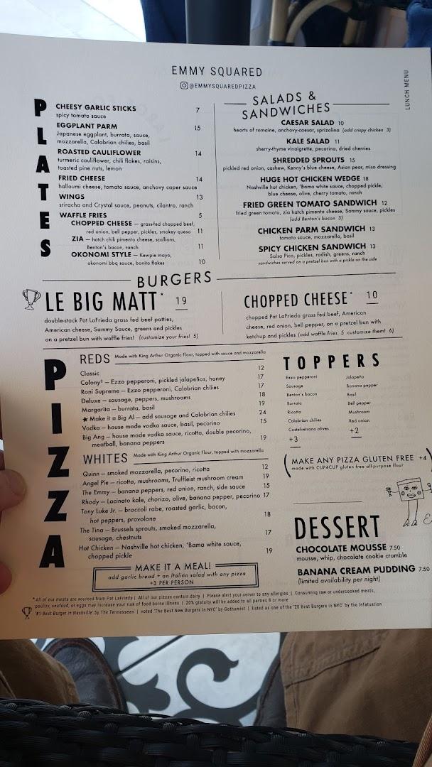 Emmy Squared Pizza: Queen Village